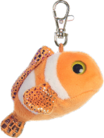 Aurora World Clownee Plush Backpack Clip - Orange/White Perspective: Main