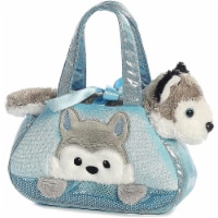 Peek-A-Boo Husky Stuffed Animal Purse by Aurora