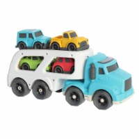 Aurora Toys Large Blue Wheatley 14 inch Car Hauler Versatile Toy Perspective: Main