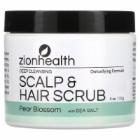 Zion Health Deep Cleansing Scalp & Hair Scrub Pear Blossom with Sea Salt - 4 oz (113 g) Perspective: Main
