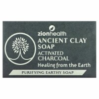 Zion Health Ancient Clay Soap Activated Charcoal - 6 oz (170 g) Perspective: Main