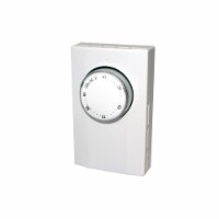 King Electric K101-C 120-277V Bi-Metal Single Pole Cooling Line Voltage Thermostat, White - 1