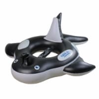 Swim Central 30930474 10 in. Inflatable Orca Whale Squirter Swimming Pool Float, Black & Whit