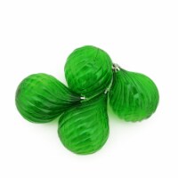 Northlight 4ct Green Transparent Finial Drop Shatterproof Christmas Ornaments 4.5