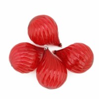 Northlight 4ct Red Hot Transparent Finial Drop Shatterproof Christmas Ornaments 4.5