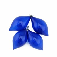 Northlight 4ct Royal Blue Solid Shatterproof Christmas Teardrop Finial Ornaments 5.25