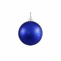 Northlight Holographic Glitter Lavish Blue Shatterproof Christmas Ball Ornament 4  (100mm)