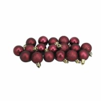 Northlight 18ct Burgundy Red Shatterproof 4-Finish Christmas Ball Ornaments 1.25 (30mm)
