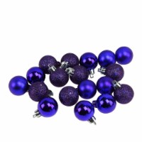 Northlight 18ct Indigo Purple Shatterproof 4-Finish Christmas Ball Ornaments 1.25 (30mm)
