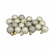 Northlight 18ct Champagne Gold Shatterproof 4-Finish Christmas Ball Ornaments 1.25 (30mm)