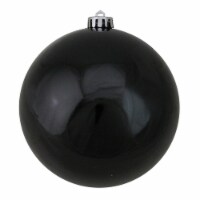 Northlight Jet Black Shatterproof Shiny Christmas Ball Ornament 6  (150mm)
