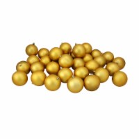 Northlight 32ct Shatterproof Matte Vegas Gold Christmas Ball Ornaments 3.25 (80mm)