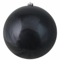 Northlight Shiny Jet Black Shatterproof Christmas Ball Ornament 10  (250mm)
