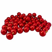 Northlight 60ct Red Hot Shatterproof Shiny Christmas Ball Ornaments 2.5 inches 60mm