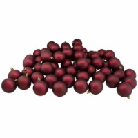 Northlight 60ct Burgundy Shatterproof Matte Christmas Ball Ornaments 2.5 (60mm)