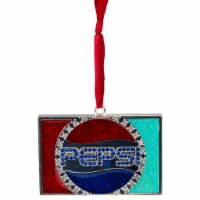 Northlight 3 Red and Blue Pepsi Globe Logo European Crystal Christmas Ornament