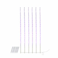 Northlight Set of 6 108 Purple LED Branch Patio and Garden Christmas Light Stakes - 8.5 ft