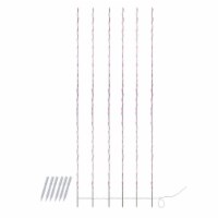 Northlight 240 Pink LED Lighted Branch Christmas Light Stakes - 8.5 ft White Wire