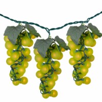Northlight 100-Count Yellow Winery Grape Patio Christmas Light Set, 5ft Green Wire