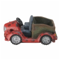 NorthLight 14.5 in. Distressed Red Vintage Car LED Lighted Solar Powered Outdoor Garden Patio