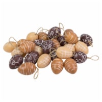 Northlight Set of 27 Brown and Beige Spring Easter Egg Ornaments 2.25