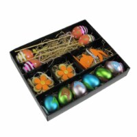 Northlight Set of 13 Vibrantly Colored Easter Egg, Flower and Bunny Spring Decorations 10