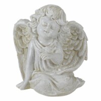 Northlight 32037831 6.5 in. Heavenly Gardens Distressed Ivory Sitting Cherub Angel with Bird