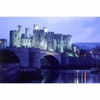 Northlight 32038418 15.75 x 23.5 in.LED Lighted Conwy Castle in Wales Scene Canvas Wall Art