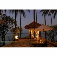 Gordon 32021263 15.75 x 23.75 in. LED Lighted Tiki Hut Relaxation Scene Canvas Wall Art