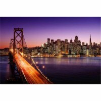 Gordon 32021531 15.75 x 23.5 in. LED Lighted Famous San Francisco Oakland Bay Bridge Canvas W
