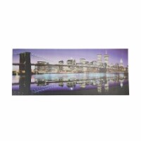 Northlight 32038426 15.75 x 39.25 in. LED Lighted Famous New York City Brooklyn Bridge Skylin