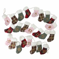 Northlight 8' x 1  White and Red Stocking Artificial Christmas Garland - Unlit