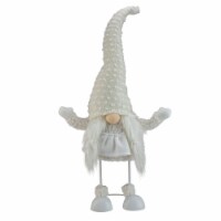Northlight 24.5 White and Beige Sparkling Serena Christmas Gnome