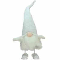 Northlight 24  Pure White Sparkling Saul Bobble Action Christmas Gnome