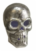Northlight 14 Silver LED Lighted Day of the Dead Skull Halloween Tabletop Decor
