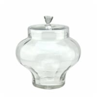 NorthLight 14.5 in. Transparent Segmented Glass Container with Lid