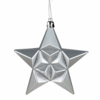 DAK 12ct Silver Splendor Shatterproof Star Christmas Ornaments 5