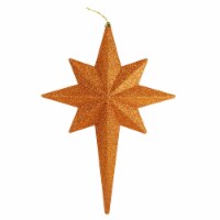 Christmas Central 20  Burnt Orange Glittered Bethlehem Star Shatterproof Christmas Ornament