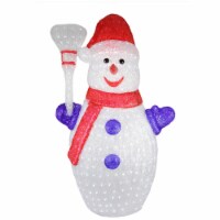 DAK 48  Red and White Pre-Lit Commercial Grade Snowman Christmas Outdoor Decor