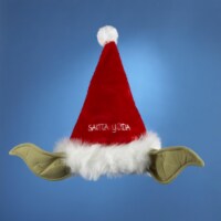 Kurt Adler 17  Red and White Star Wars Yoda Unisex Adult Christmas Santa Claus Hat Costume