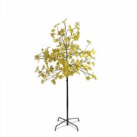 Northlight 5' Pre-Lit LED Lighted Fall Harvest Yellow Maple Leaf Artificial Tree - White