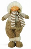 Northlight 12  Gray and Brown Champagne Boy in Pants Christmas Tabletop Figure