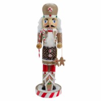 Northlight 14  Beige and Red Wooden Christmas Nutcracker Gingerbread Chef