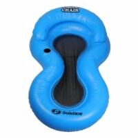 Swim Central 32233269 61 in. Inflatable Chill Swimming Pool Floating Lounge Chair, Blue