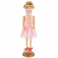 Nutcracker Factory 15.5 Pink Tutu Blonde Wooden Ballerina Wooden Christmas Nutcracker
