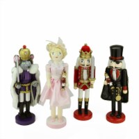 Northlight Set of 4 Decorative Wooden Nutcracker Suite Ballet Christmas Decorations