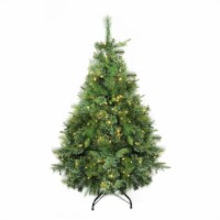 Northlight 4.5' Pre-Lit Full Ashcroft Cashmere Pine Artificial Christmas Tree, Warm Clear LED