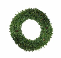 Northlight Pre-Lit Dakota Red Pine Artificial Commercial Christmas Wreath - 6' - Clear Perspective: Main