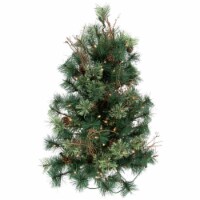 Northlight 2' Pre-Lit Country Mixed Pine Artificial Christmas Wall Tree - Clear Lights