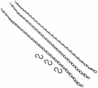 Panacea Products 86411 Flower Pot Chain, Black Steel, 18-In., 3-Pk.